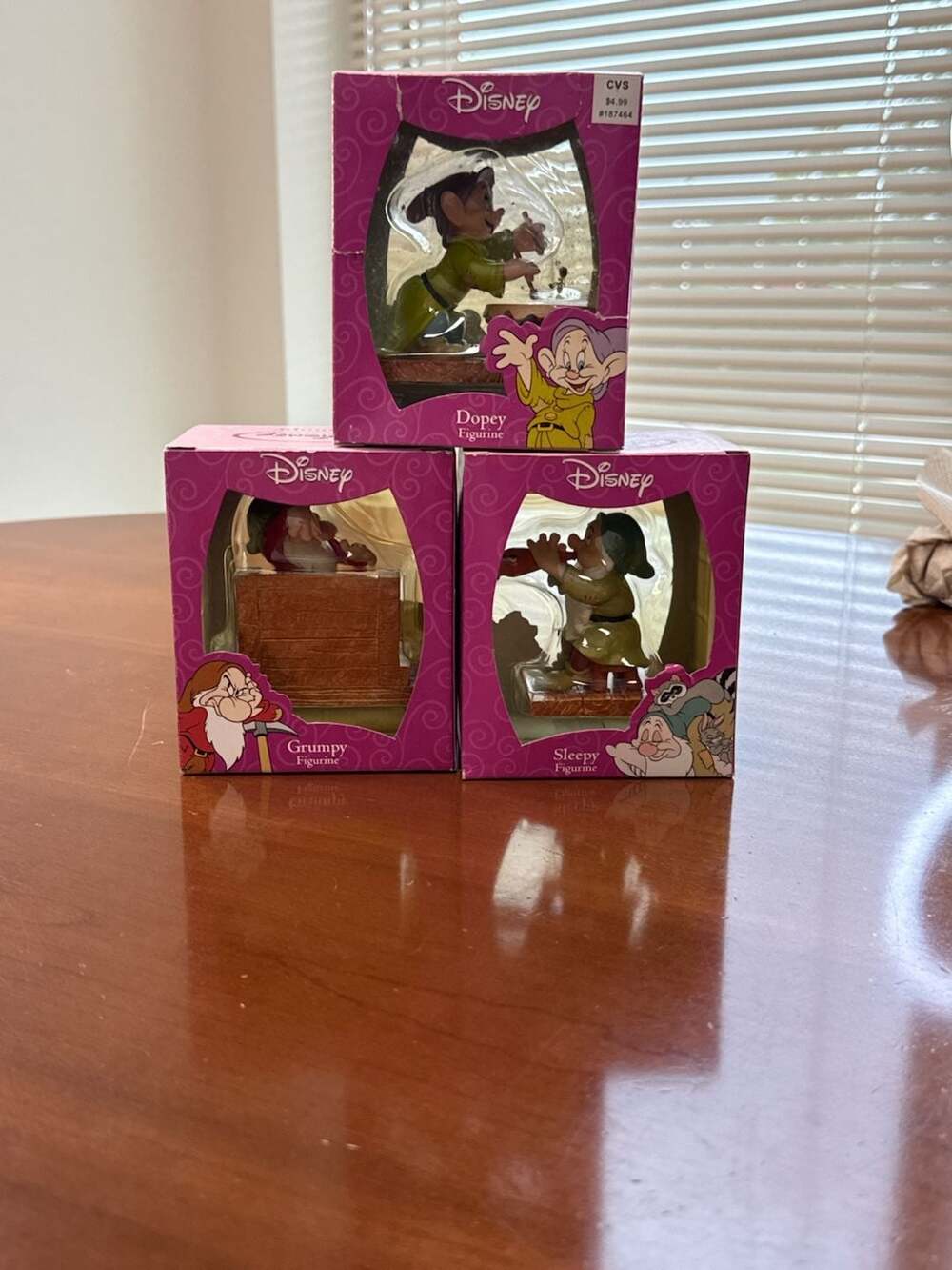 Set of 3 Disney Snow White Seven Dwarfs Figurines Dopey Grumpy Sleepy